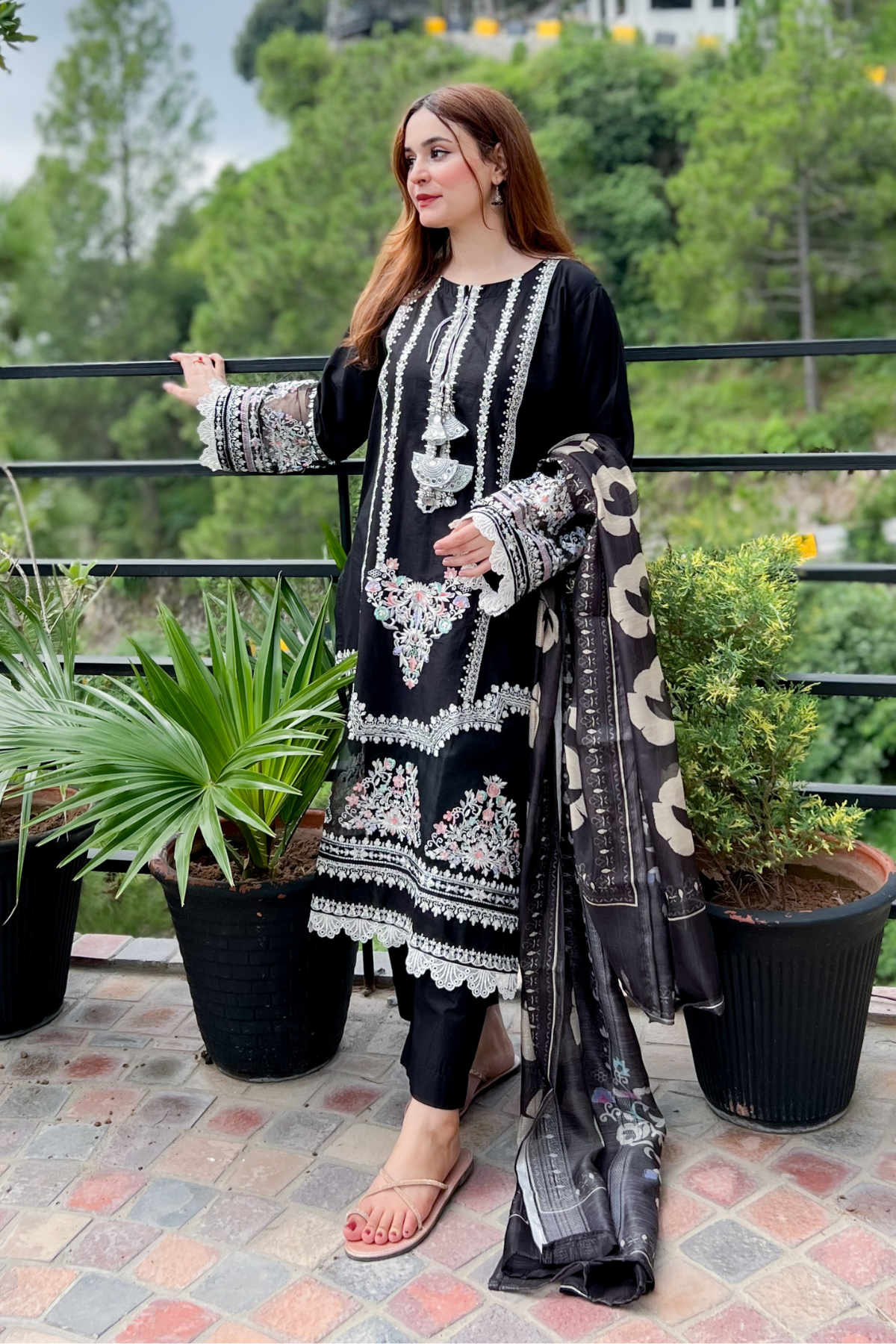 Best Selling - Black Pearl 3Pc Embroidered Dress