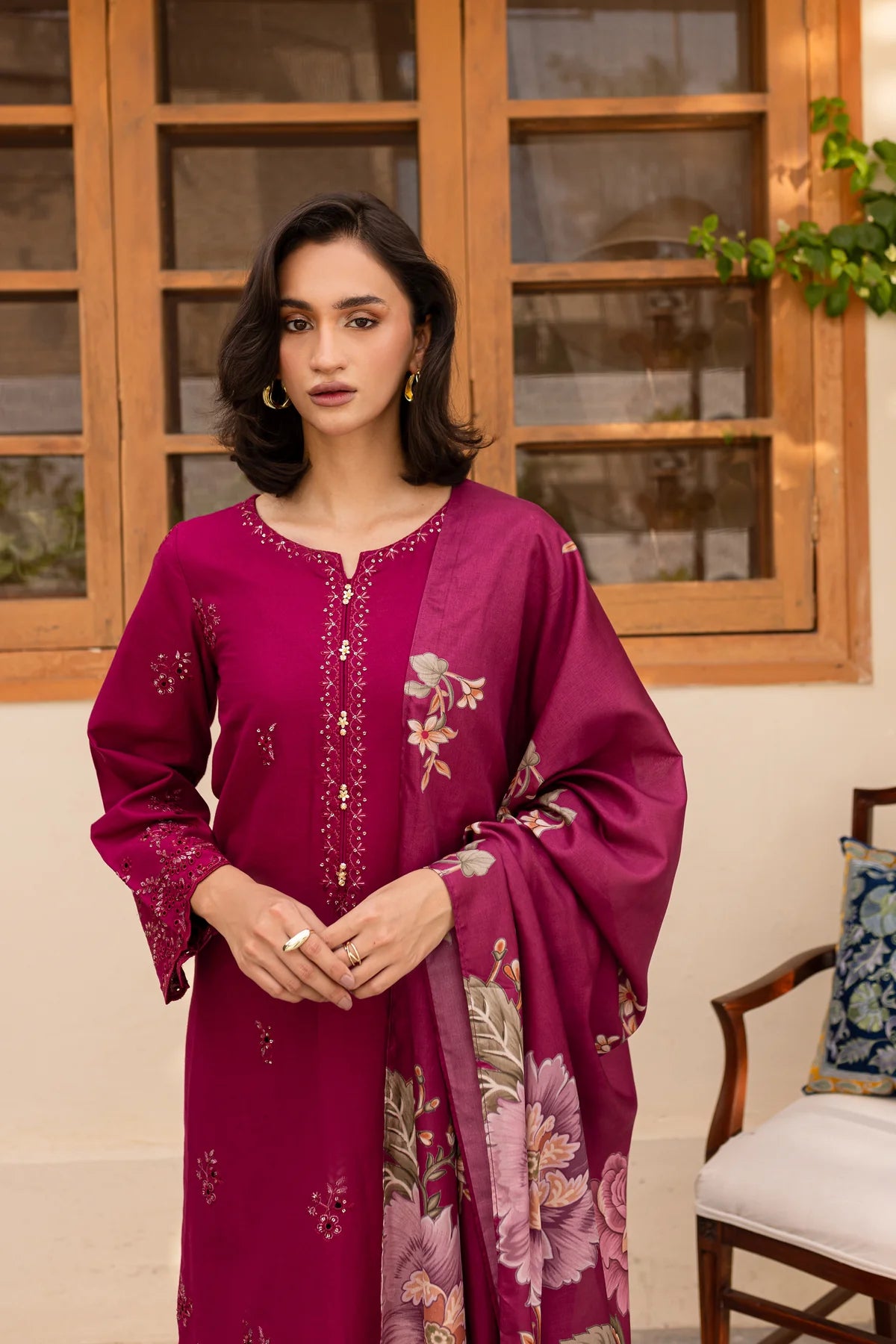 Best Selling - Lilas 3Pc Embroidered Dress