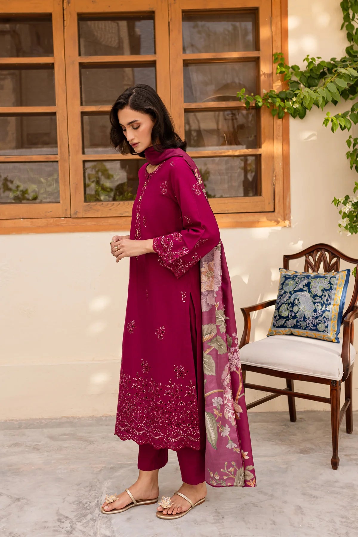 Best Selling - Lilas 3Pc Embroidered Dress