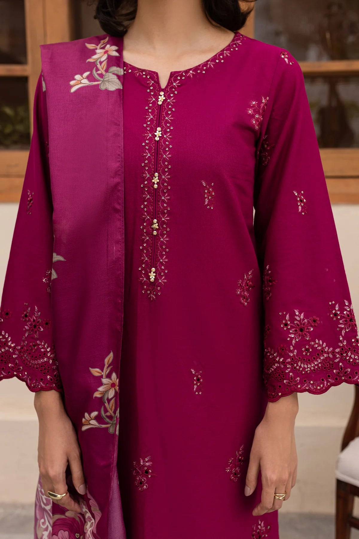 Best Selling - Lilas 3Pc Embroidered Dress