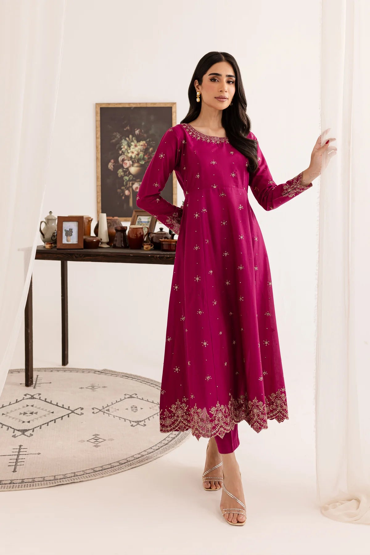 Best Selling - Pink Sand 2Pc Embroidered Dress