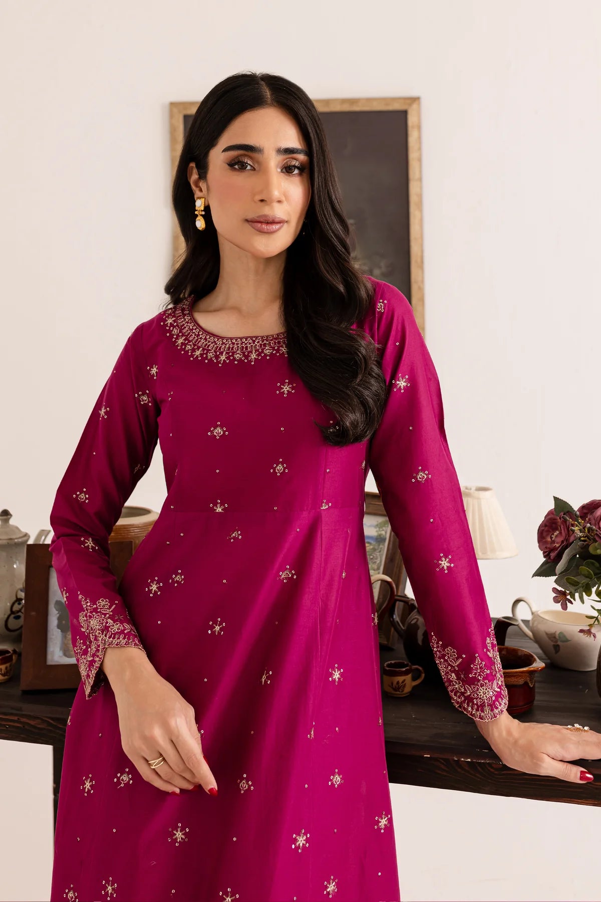 Best Selling - Pink Sand 2Pc Embroidered Dress