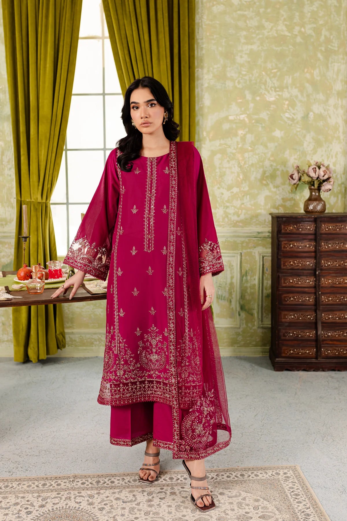 Best Selling - Polo 3Pc Embroidered Dress