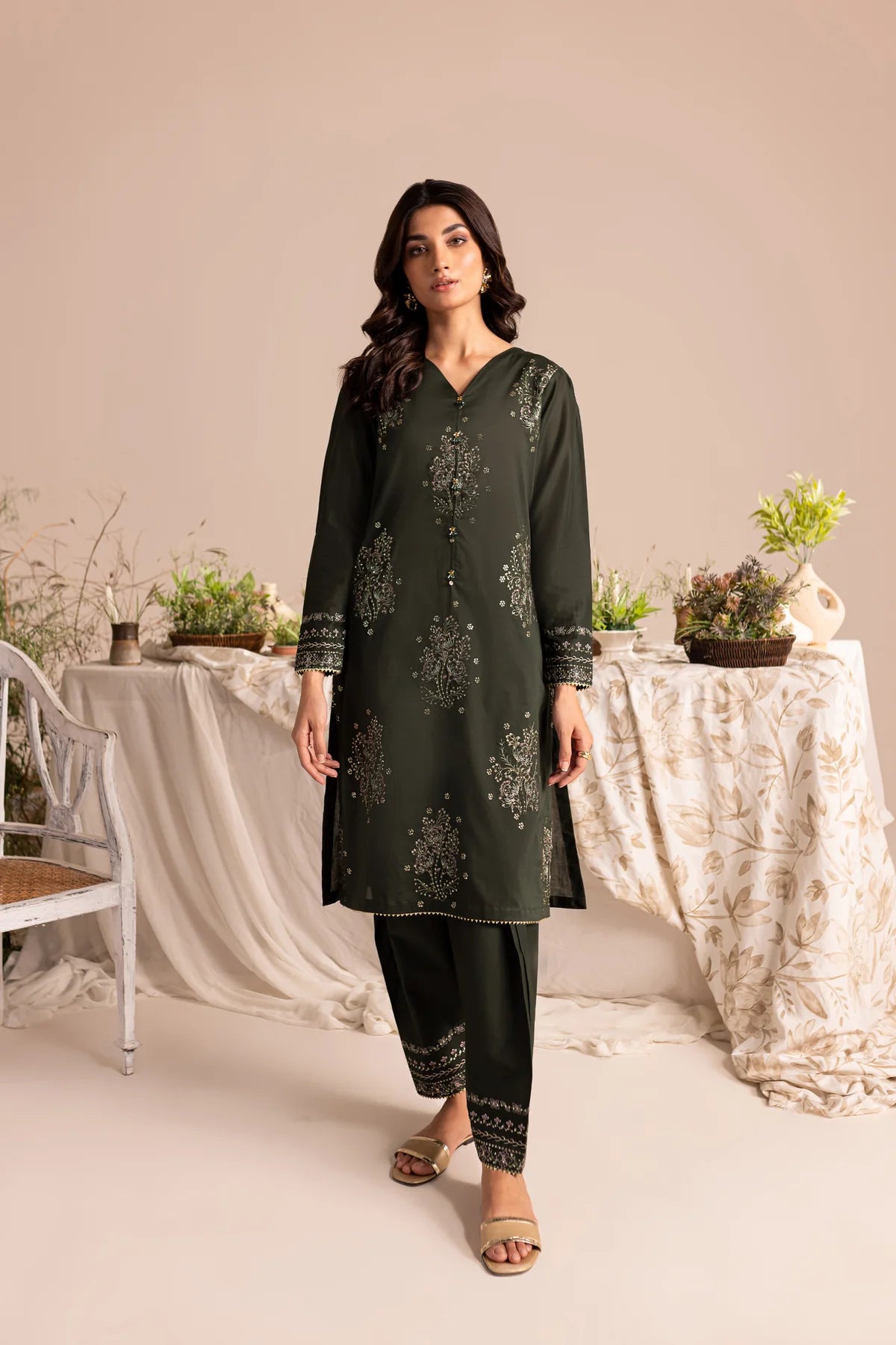 Best Selling - Zale 2Pc Embroidered Dress